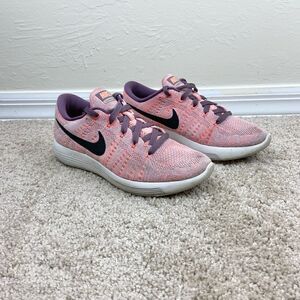 Nike Women’s Lunareptic Flyknit Multi-Color Running Shoes - Plum Fog